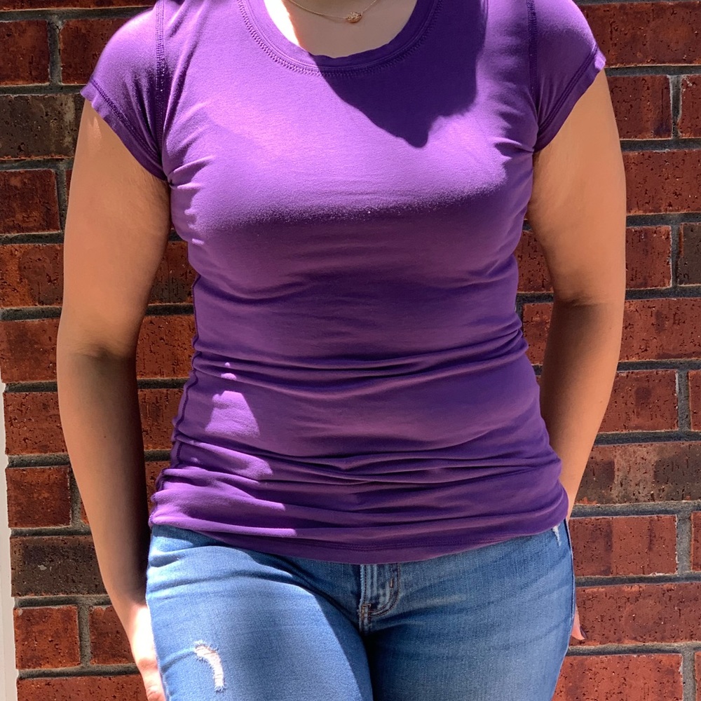 Deep Purple Lululemon Workout Shirt Sz 6/8